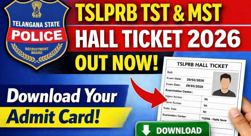TSLPRB TST and MST Hall Ticket 2026 OUT