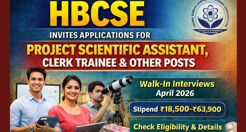 HBCSE Invites Applications for Project Scientific Assistant