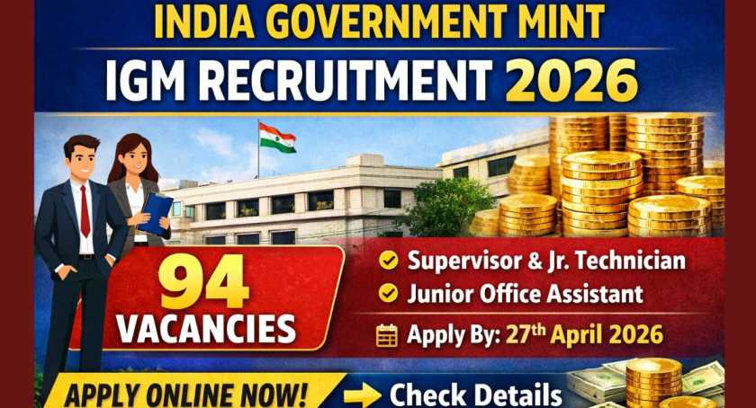 India Government Mint IGM Recruitment 2026