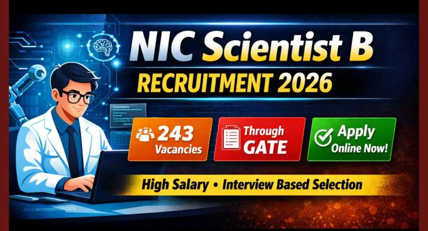 NIC Scientist B Recruitment 2026