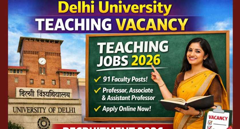 Delhi University Teaching Vacancy Notification 2026