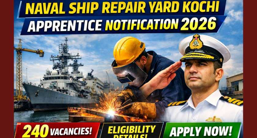 Naval Ship Repair Yard Kochi Apprentice Notification 2026 Out