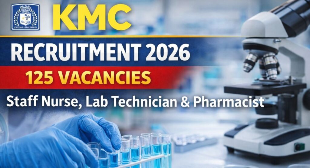 KMC Recruitment 2026: 125 Vacancies for Staff Nurse,