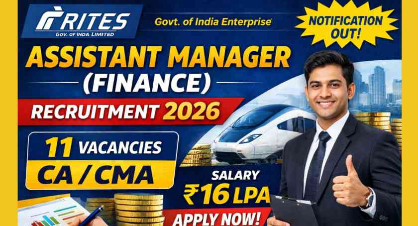 RITES Assistant Manager (Finance) Recruitment 2026