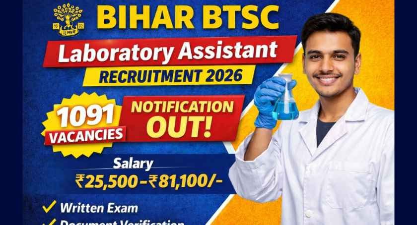 Bihar BTSC Laboratory Assistant Recruitment